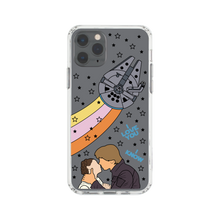 Load image into Gallery viewer, I Love You I Know Han and Leia with Millennium Falcon Phone Case iPhone 11 Pro