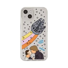 Load image into Gallery viewer, I Love You I Know Han and Leia with Millennium Falcon Phone Case iPhone 13