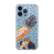Load image into Gallery viewer, I Love You I Know Han and Leia with Millennium Falcon Phone Case iPhone 13 Pro 