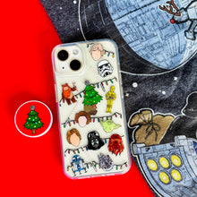 Load image into Gallery viewer, Galaxy Greetings Phone Case and Matching Phone Grip with Star Wars Christmas Sweatshirt