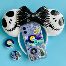 Load image into Gallery viewer, Meant to Be jack and Sally Phone Case with matching phone grip and jack minnie mouse ears