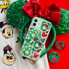 Load image into Gallery viewer, Holiday Magic Phone Case and matching phone grip with mickey and friends Christmas shirt
