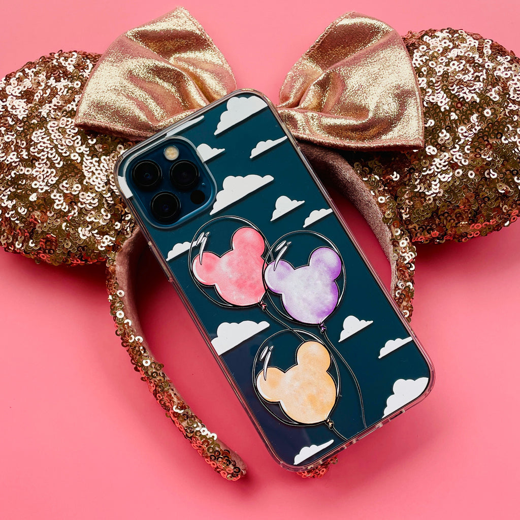Cloud Balloons Phone Case with Glitter Minnie Ears