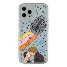 Load image into Gallery viewer, I Love You I Know Han and Leia with Millennium Falcon Phone Case iPhone 12 Pro Max