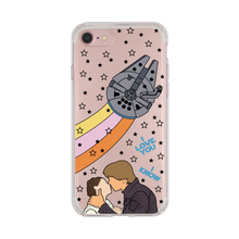 Load image into Gallery viewer, I Love You I Know Han and Leia with Millennium Falcon Phone Case iPhone 8 Plus