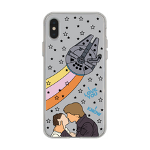 Load image into Gallery viewer, I Love You I Know Han and Leia with Millennium Falcon Phone Case iPhone X/XS