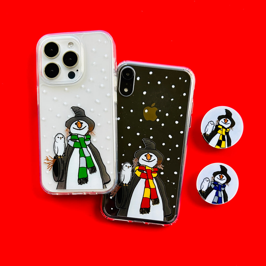 House Colors - Village Snowman Phone Cases and Matching Phone Grip
