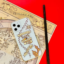 Load image into Gallery viewer, Up to No Good Phone case with the Marauder&#39;s Map and Wand