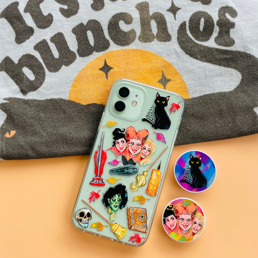 Amuck, Amuck, Amuck! Sanderson Sisters Phone Case and matching Phone Grip with Hocus Pocus shirt