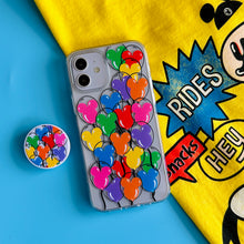 Load image into Gallery viewer, Bunch &#39;o Balloons Phone Case with matching phone grip and yellow Disney t-shirt